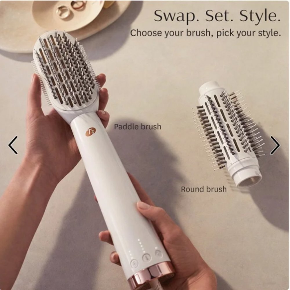 T3 AireBrush Duo Interchangeable Hot Air Blow Dry Brush